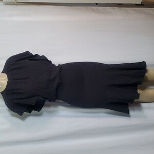 Vanessa Bruno Acetate Midi Length Black Dress Size 34 / XS